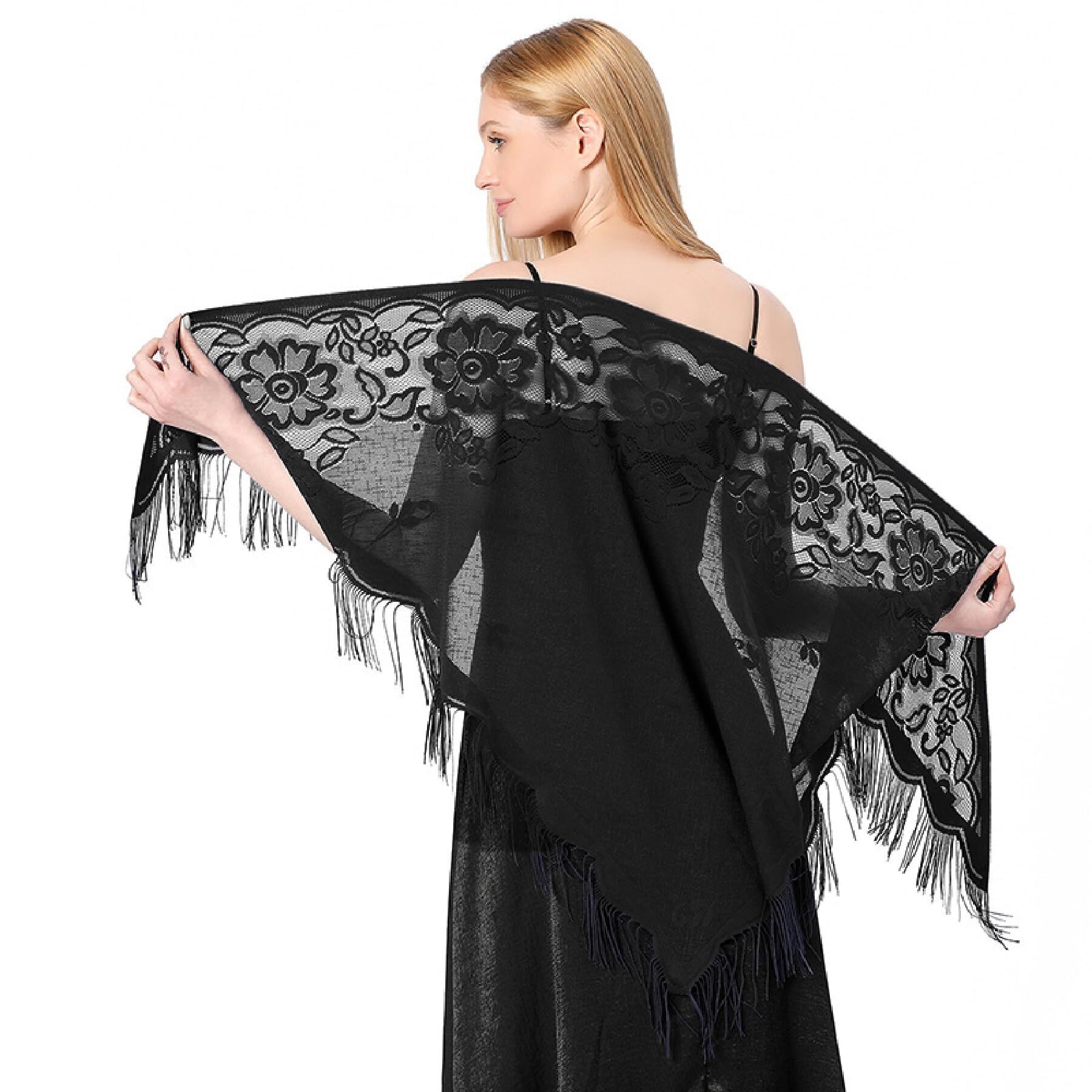 2848 Womens Vintage Floral Shawls And Wraps Hollow Out Scarves For Evening 2848 Womens Vintage Floral Shawls And Wraps Hollow Out Scarves For Evening